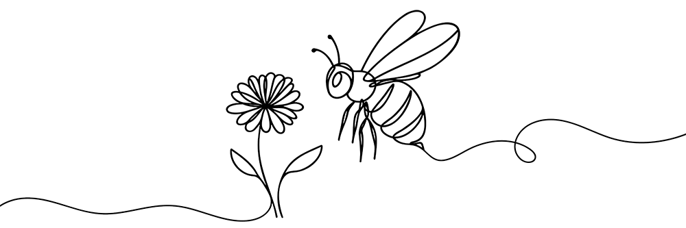 Bee landing on a flower